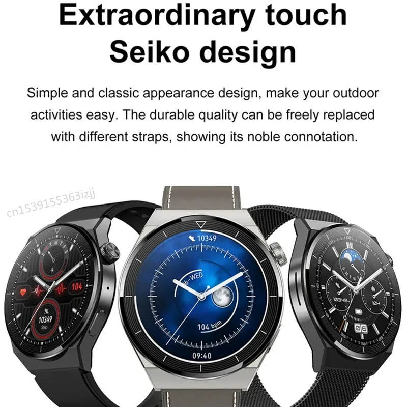 HK46 Smart Watch Bluetooth Call AI Voice Assistant NFC Music Control Wireless Charging Heart Rate Monitoring Sport Smartwatch