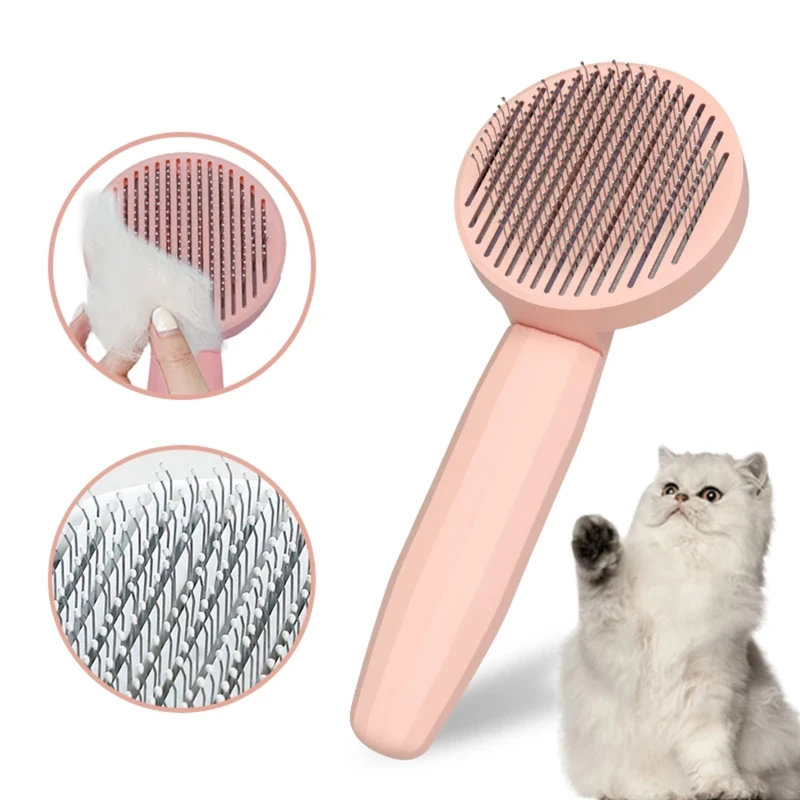 

Pet Cat Brush Dog Comb Self Cleaning Slicker Brush For Cat Dog Hair Removes Tangled Pet Hair Massages Comb Cats Accessories