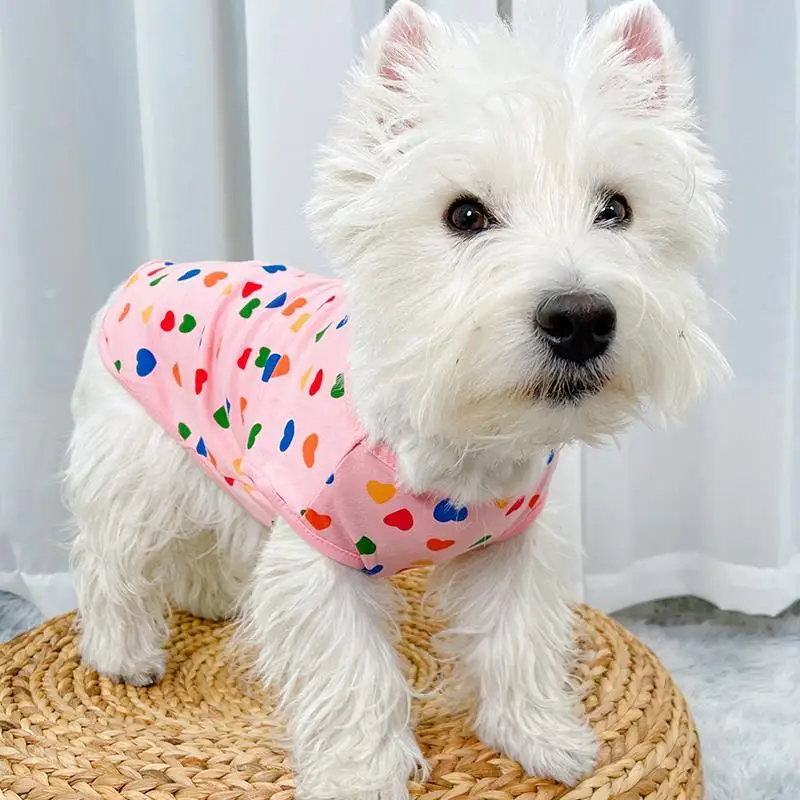 

Small Dog Vest Cat Shirt Pajamas Summer Pet Outfit Apparel Puppy T-shirt Costume For Chihuahua Pomeranian Poodle Bichon Clothes