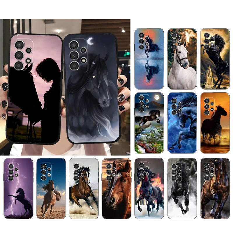 

Horse Phone Case for Samsung Galaxy A73 A13 A22 A32 A71 A33 A52 A53 A72 A73 A51 A31 A23 A34 A54 A52 A53S Funda