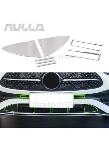 7 шт./компл. для Benz W206 S206 C Class 2022-2026 C200 C220 C260 C300 ront бампер нижняя решетка для губ декоративные аксессуары