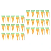 300 pcs carrot cone shaped candy bag triangle treat bags plastic cello bags gift favors food packaging bag party supplies