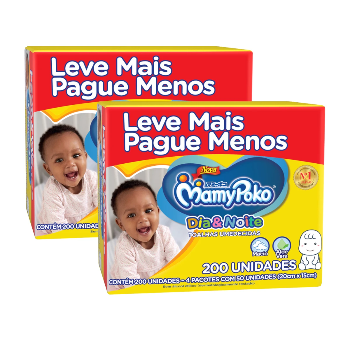 

Kit 02 MamyPoko Wet Scarf Day & Night Soft Touch-400 Units