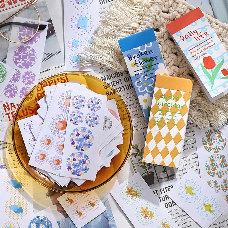 

30 Sheets Time Rhythm Fresh Natural Flower Life Material Decorative Stickers For Scrapbooking DIY Art Crafts Cute Stationery