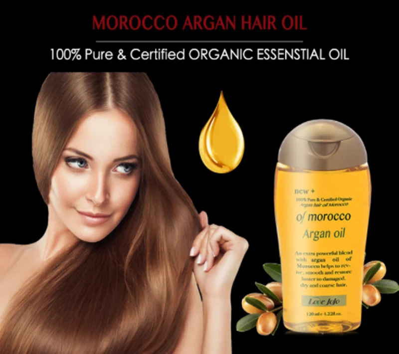 

Восстанавливающее масло для сухих повреждений и восстановления волос, 120 мл, 100% натуральное органическое марокканское аргановое масло, ухо...