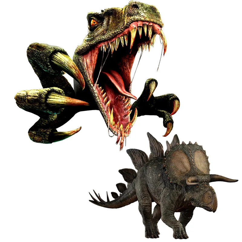 

Наклейки на стену с динозаврами и рогами для мальчиков