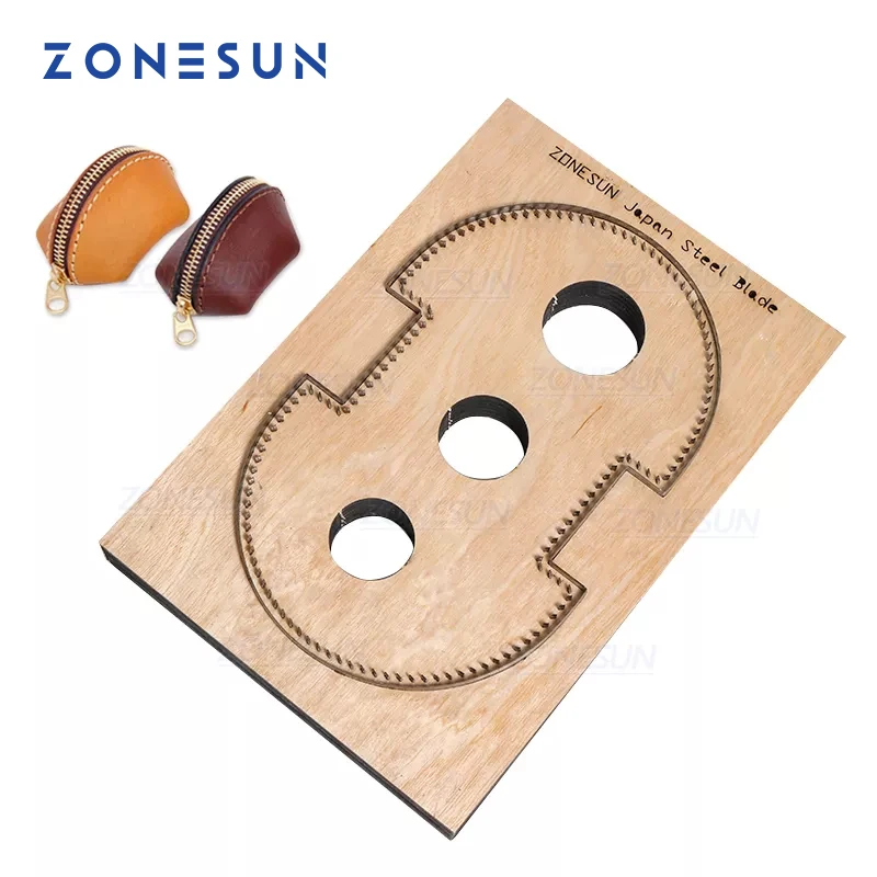 

ZONESUN D1 Customized leather cutting die handicraft tool coin purse punch PVC/EVA sheet cutter mold DIY paper laser knife die