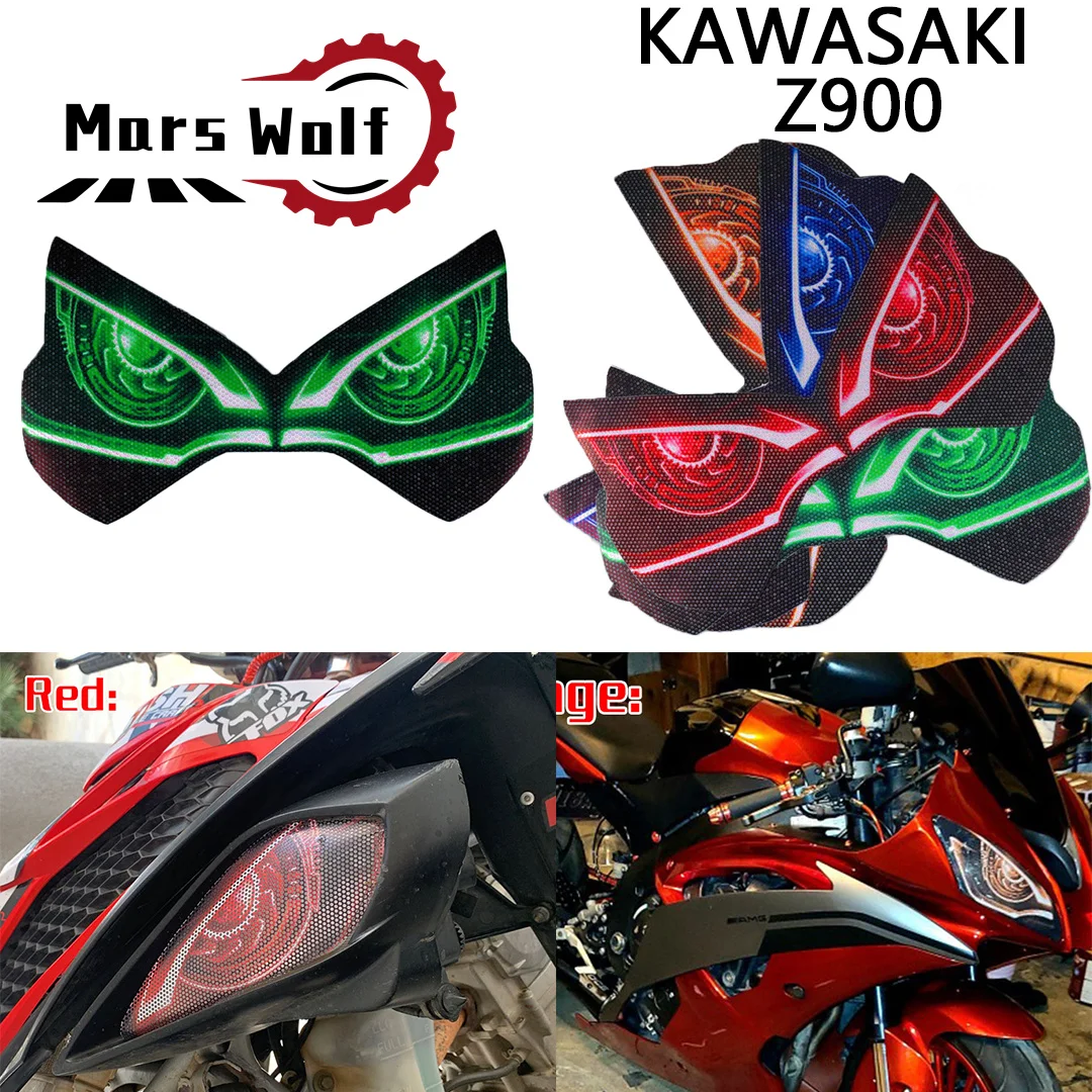 

For KAWASAKI Z900 Z 900 2021 Motorcycle 3D Front Fairing Headlight Guard Sticker Head light protection Sticker