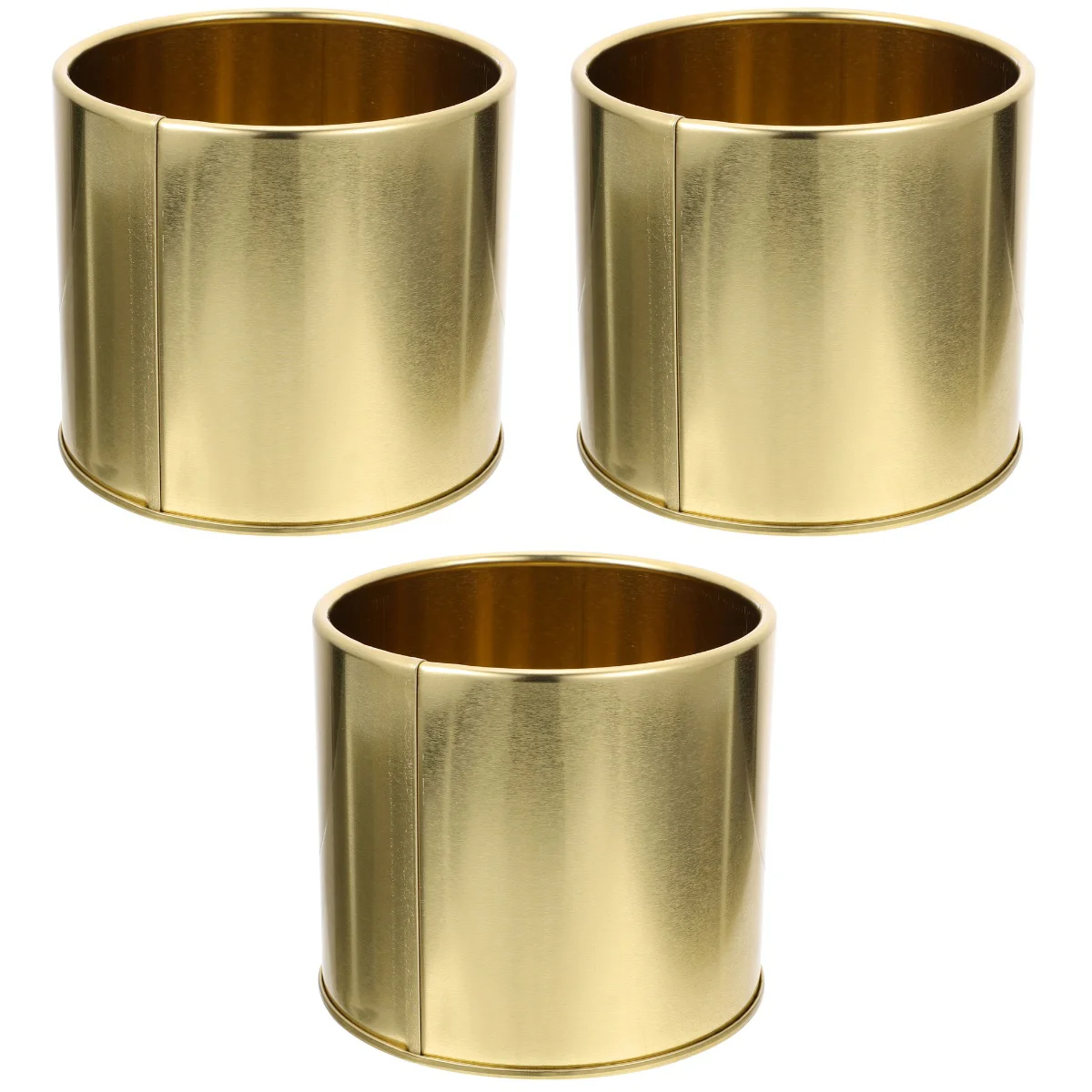 

3pcs Metal Flower Pot Nordic Style Iron Pot Balcony Decorative Bucket Planter