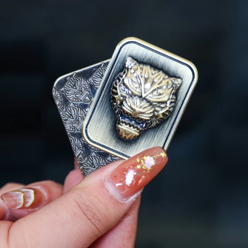 

Металлический магнитный фиджет-слайдер с головой тигра, игрушка для снятия стресса, антистресс, для повседневного использования, магнитные игрушки для спиннинга