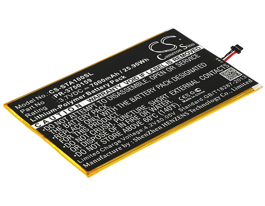 

CS запасная батарея для INSIGNIA Flex 10,1 NS-15AT10 7000mAh/25.90Wh