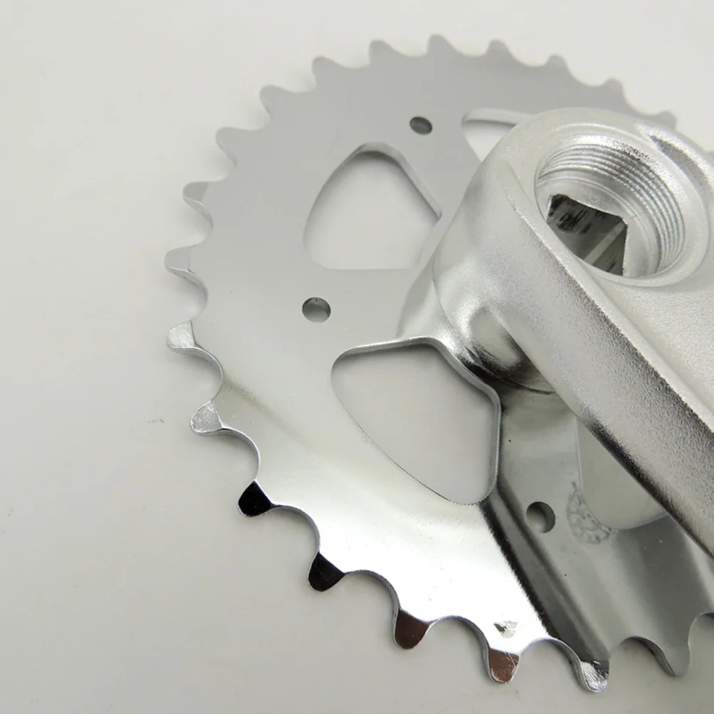 

1set Bike Crank 25 28T Children Kids Bicycle Crankset Single Speed Crank Set Square Hole Aluminum Alloy102/114mm Crank Bike Part