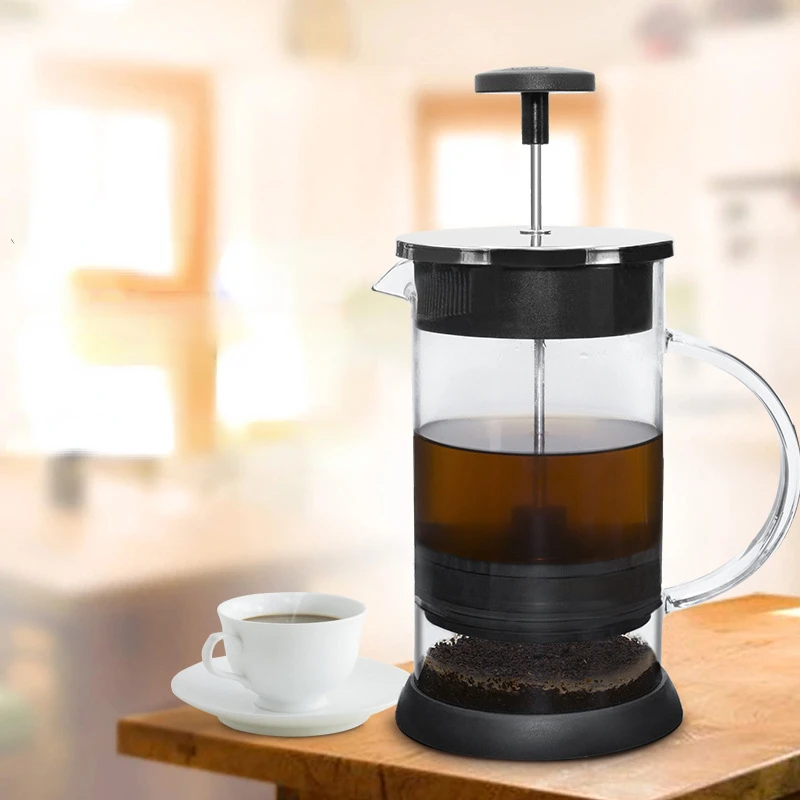 

French Presses Coffee Pot with Coffee Ground Water Separation System Heat Resistant Glass Coffee Brewer with Superior Filtration