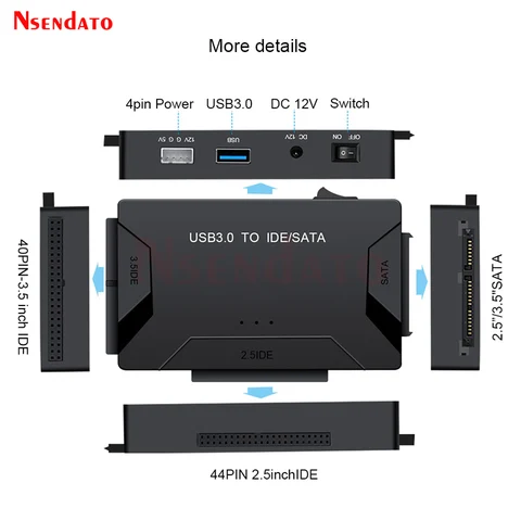Universal 2.5 3.5 Hard Disk Adapter USB 3.0