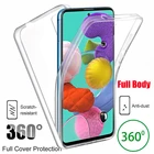 360 Полный силиконовый чехол для Samsung Galaxy A70 A21 A02 A12 A32 A52 A72 A42 A51 A71 A02S A31 A41 A30 A50 A6 A7 A8 J4 J6 Plus 2018
