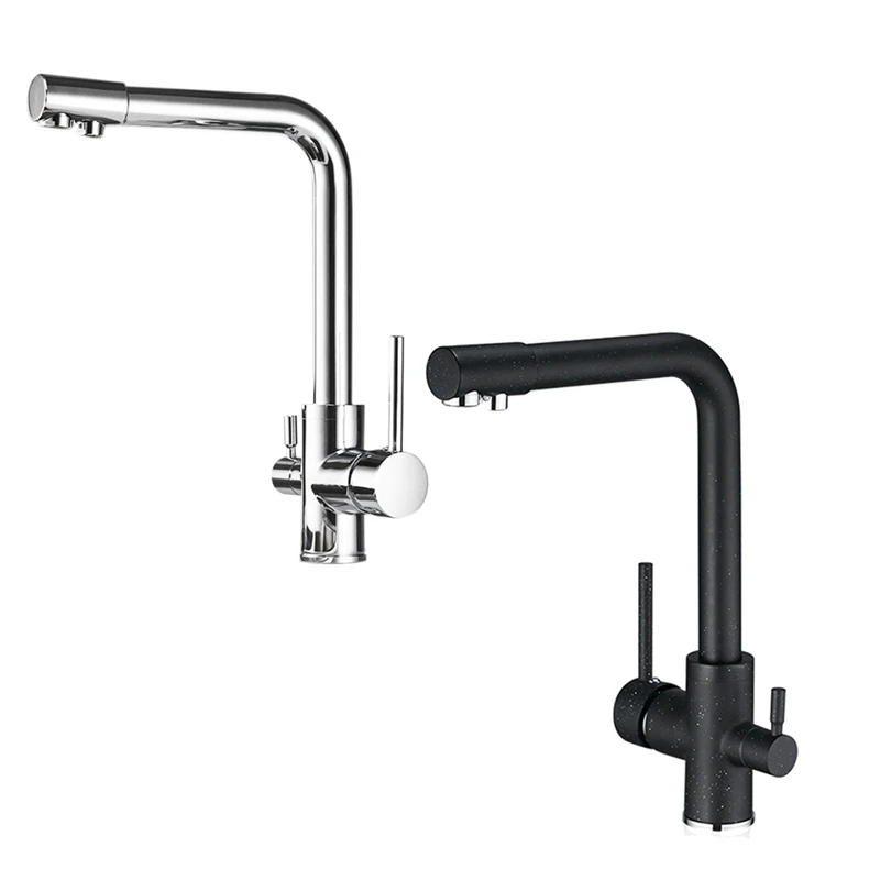 

Filter Kitchen Faucets Deck Mounted Mixer Tap 360 Rotation With Water Purification Features Mixer Tap For Kitchen