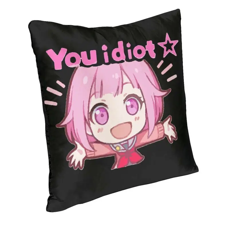 Подушка-чехол с рисунком аниме от Wonderhoy Emu для гостиной роскошная квадратная