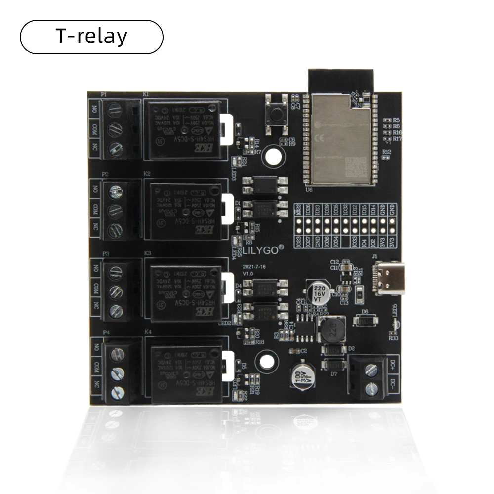 

T-Relay ESP32 Quad DC 5V Relay IoT Relay