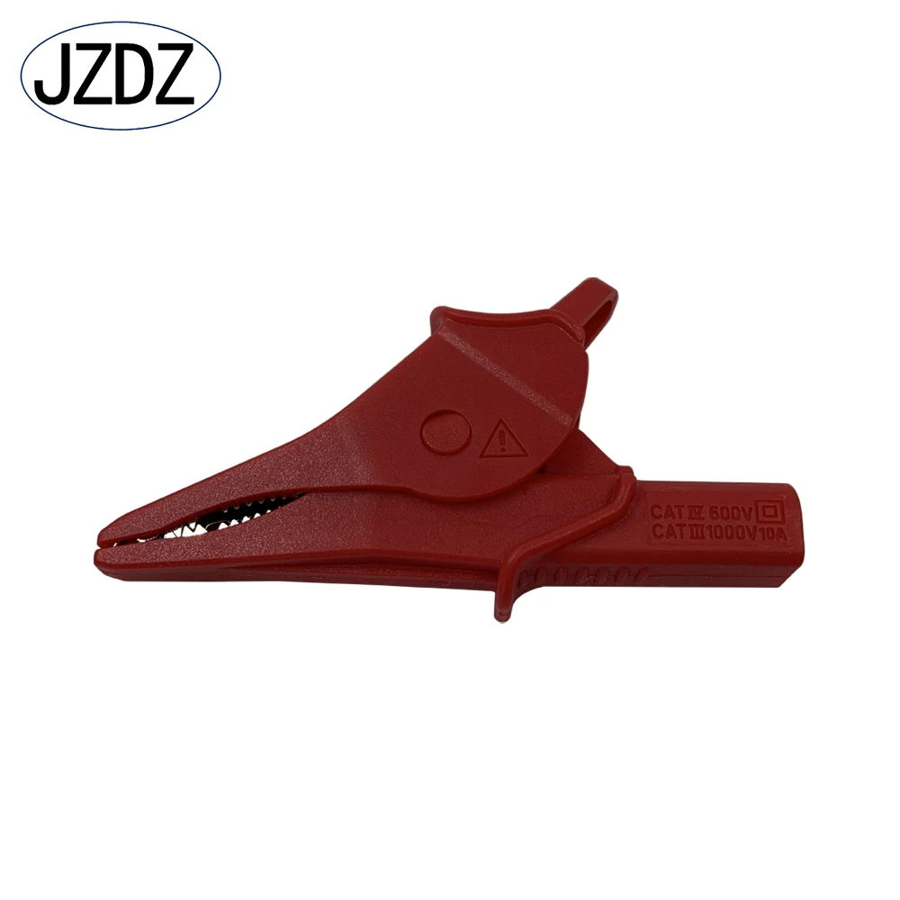 JZDZ Сверхмощные зажимы типа «крокодил» Полностью изолированные безопасные зажимы «крокодил» с 4-миллиметровым разъемом типа «банан» для электрического тестирования J.60073