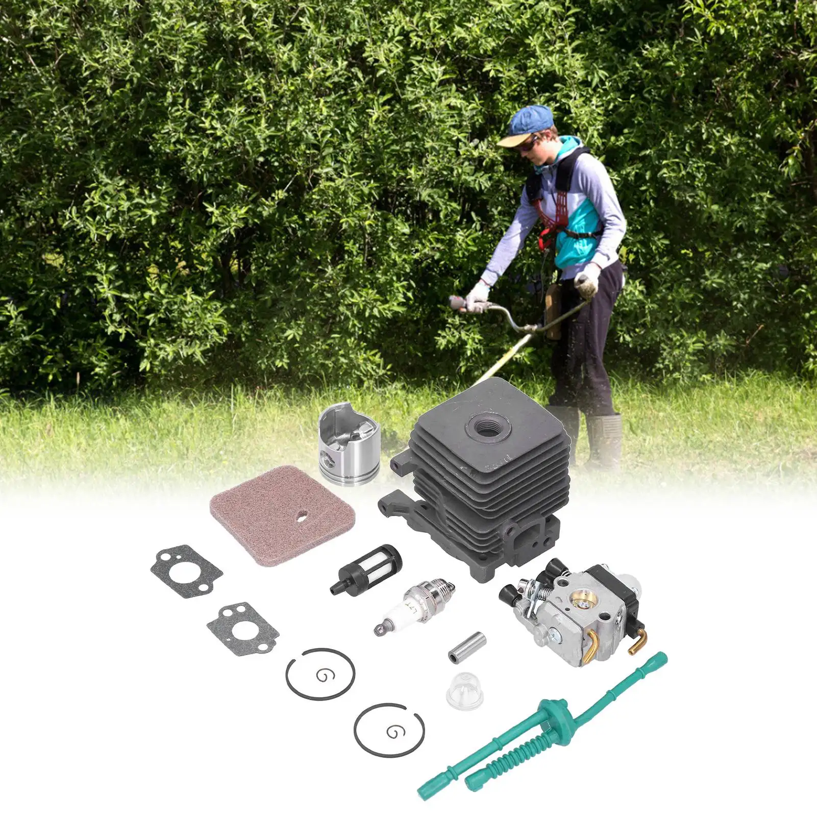 Фото Комплект цилиндров, поршней и прокладок для Stihl FS46 HL45 HS45 KM55 MM55 SH55 SH85 BG45 BG46 BG55 BG65 BG85 BR45 BT45 FC55 FS38 FS45 №5