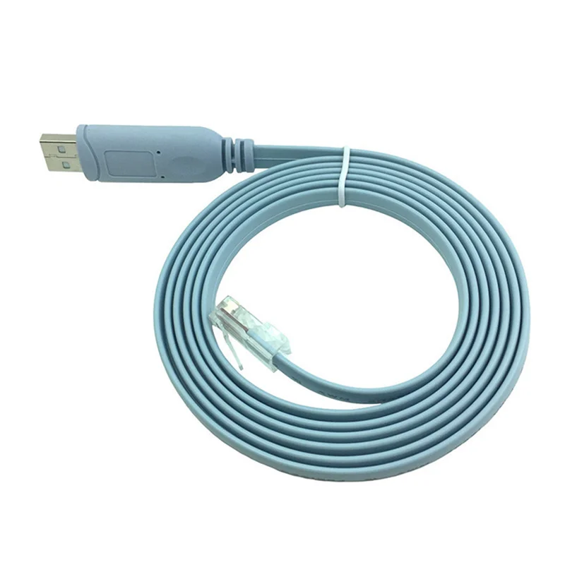 Фото Кабель USB к консоли RJ45, последовательный адаптер RS232 для Cisco H3C HP Arba 9306 Huawei, роутер, переворотный преобразователь, кабели управления переключателями №2