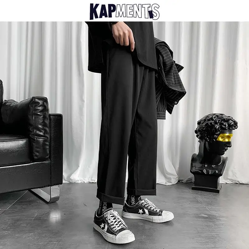 

KAPMENTS Black Baggy Harem Pants 2022 Harajuku Streetwear Sweatpants Joggers Korean Fashion Casual Loose Sweat Pants Tracksuit
