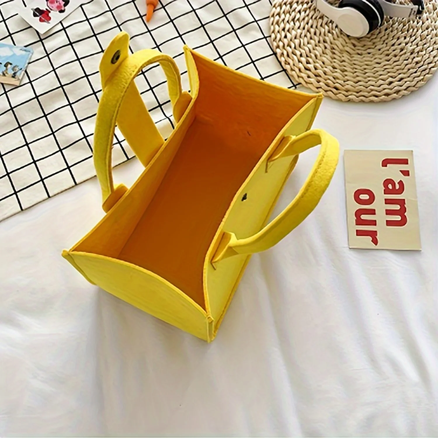 Элегантная сумка-тоут из фетра большой вместимости для покупок мамы и подарков