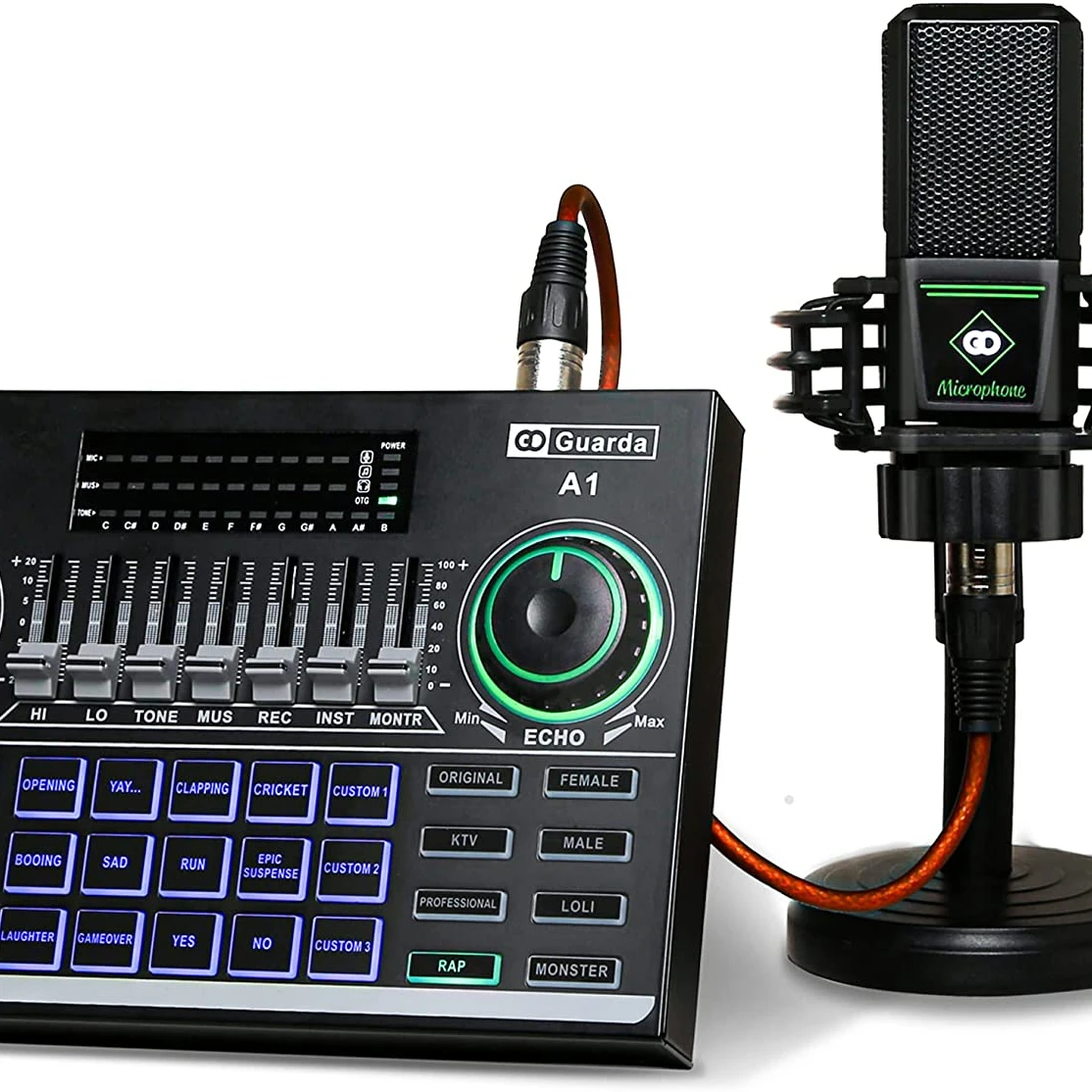 

Guarda 2nd Generation Portable Podcasting Device o Interface with DJ and Sound Card Mixer