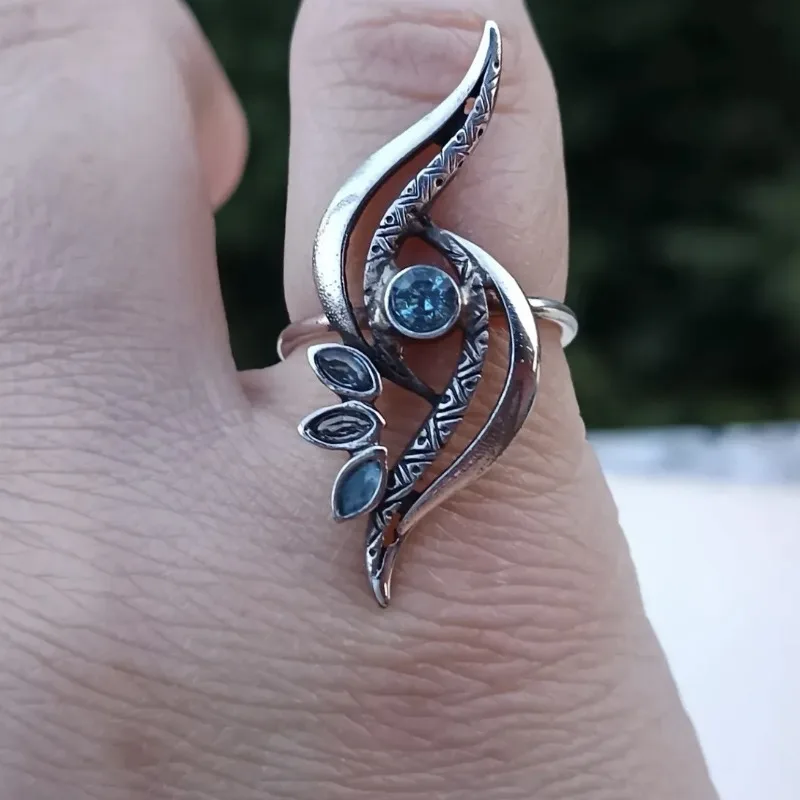 Ослепительные круглые овальные кольца серебряного цвета для женщин полые с