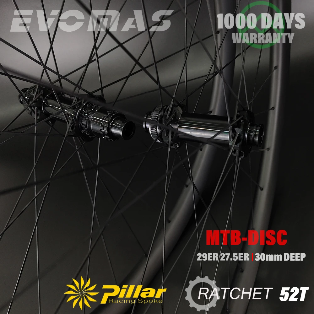 Комплект колес Goldix асимметричная трещотка из углеродного волокна 30 мм M240 52T 29ER 27