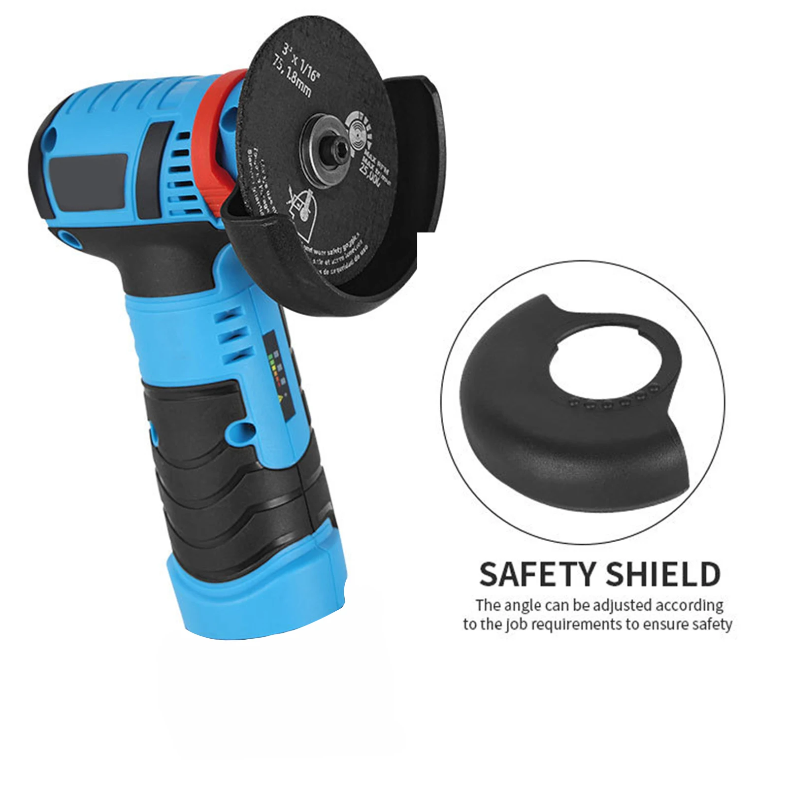 

Brushless Mini Angle Grinder Cordless Polishing Grinding Machine Diamond Cutting Electric DIY Power Tools