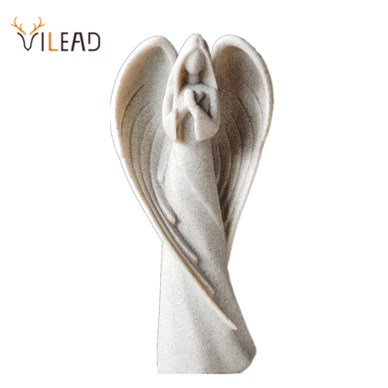 

VILEAD Retro Angel Figurines Resin Angel Stattue Living Room Home Bedroom Decoration Accessories Garden Office Desk Decor