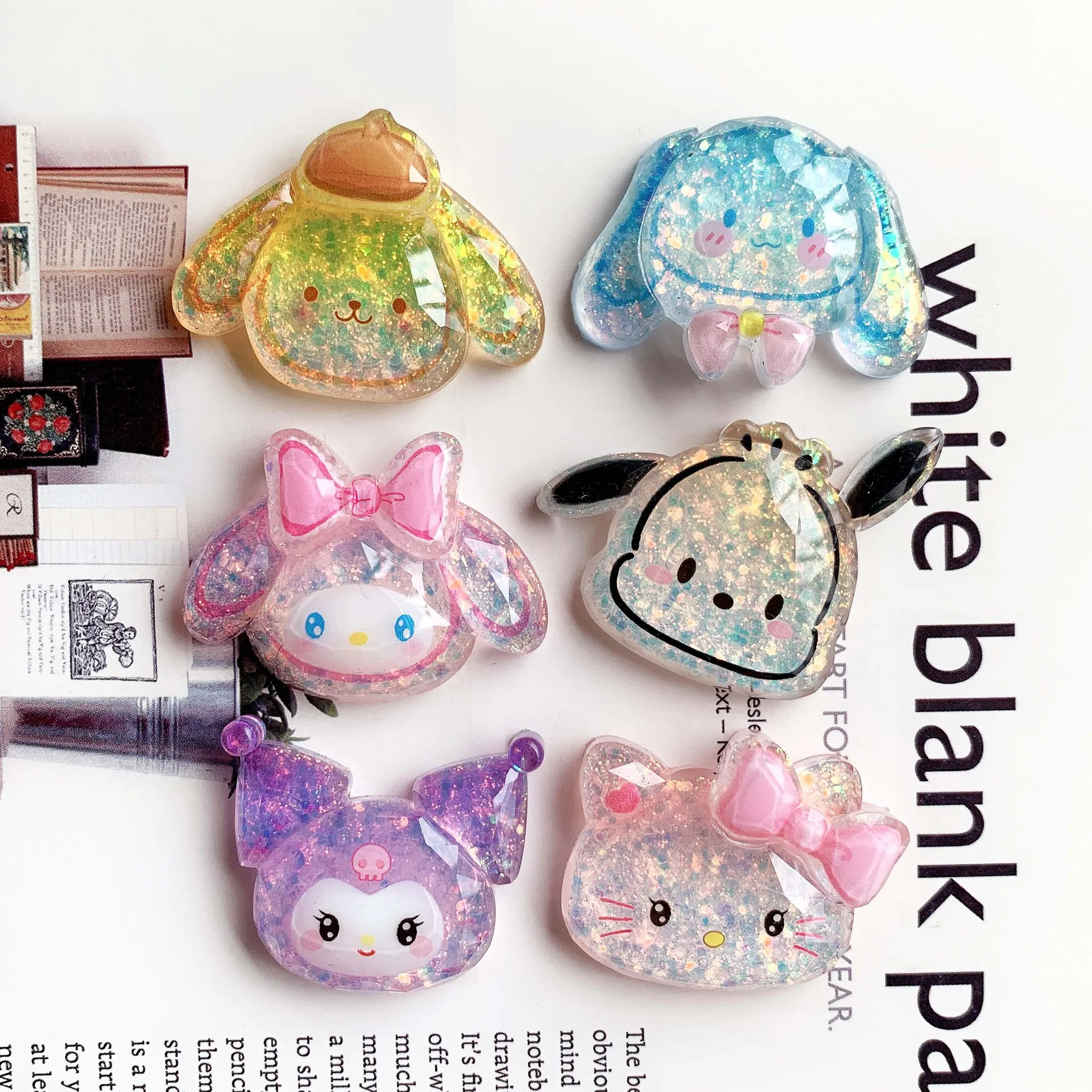 Большие блестки высокой прозрачности 2 шт. котенок фотообои