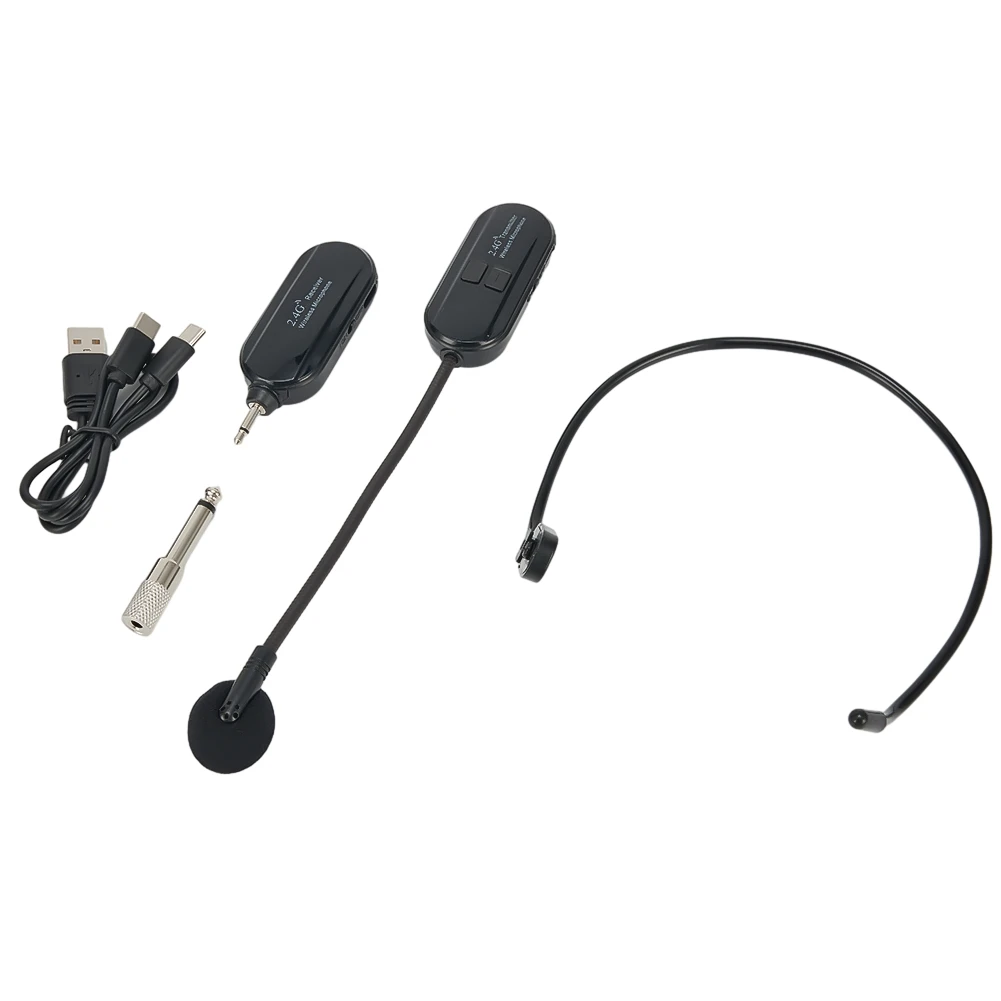 

100% Brand New Wireless Microphone Audio Gear 160FT Range For Voice Teach Outdoor Headset Mic USB Cable Wireless Microphone