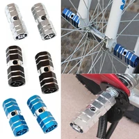 1pair anti slip bike pedals axle foot rest pegs bmx mtb mountain bike bicycle foot pegs aluminum alloy rear axle pedals pegs