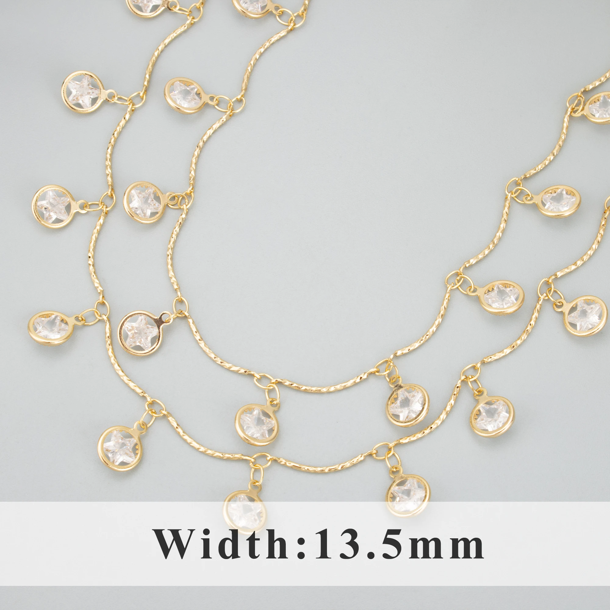 GUFEATHER C353 цепочка 18k покрытие золотом и родием медь никель без циркона шармы