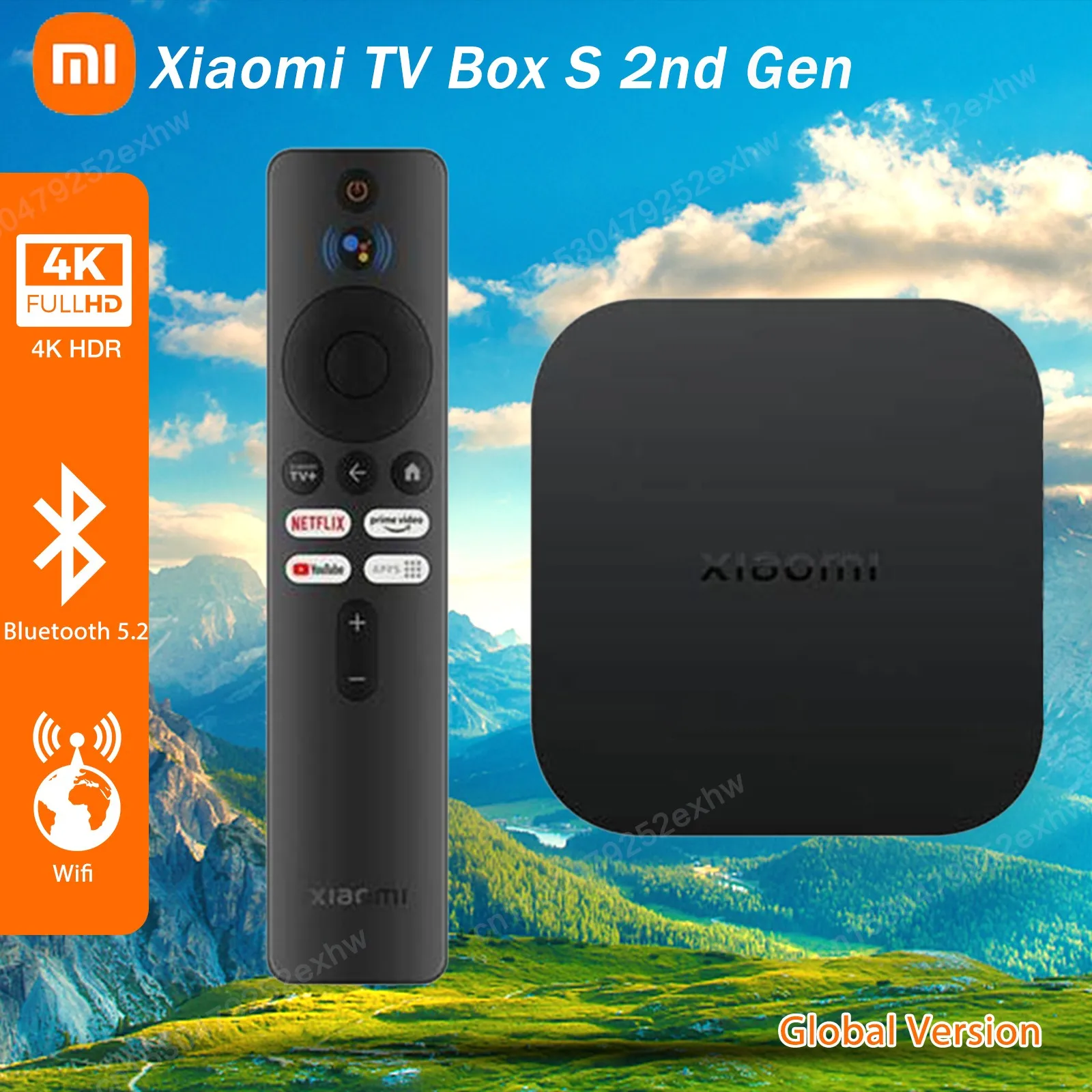 

Global Version Xiaomi Mi TV Box S 2nd Gen 2GB 8GB 4K Ultra HD Android TV WiFi Google TV Netflix Smart TV Mi Box 4 Media Player