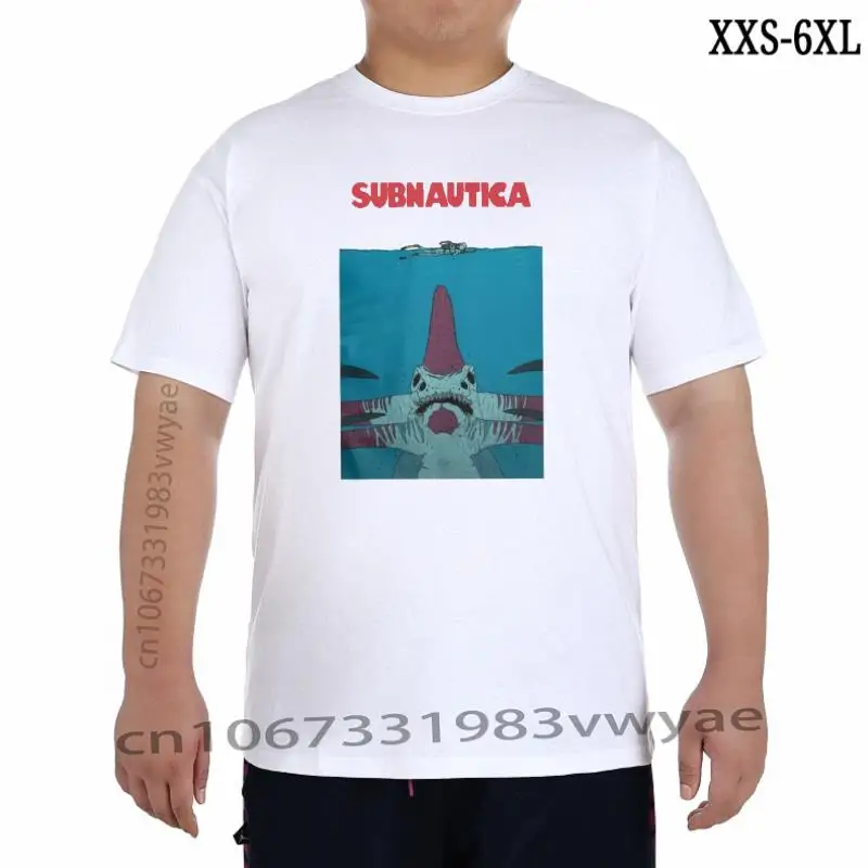 

Subnautica Indie Game Men T Shirts Sea Leviathan Reaper Underwater Diving Fish Tee Shirt Short Sleeve TShirts Pure Cotton