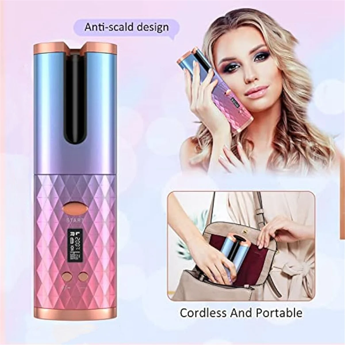 Автоматические щипцы для завивки волос Беспроводная автоматическая Портативный