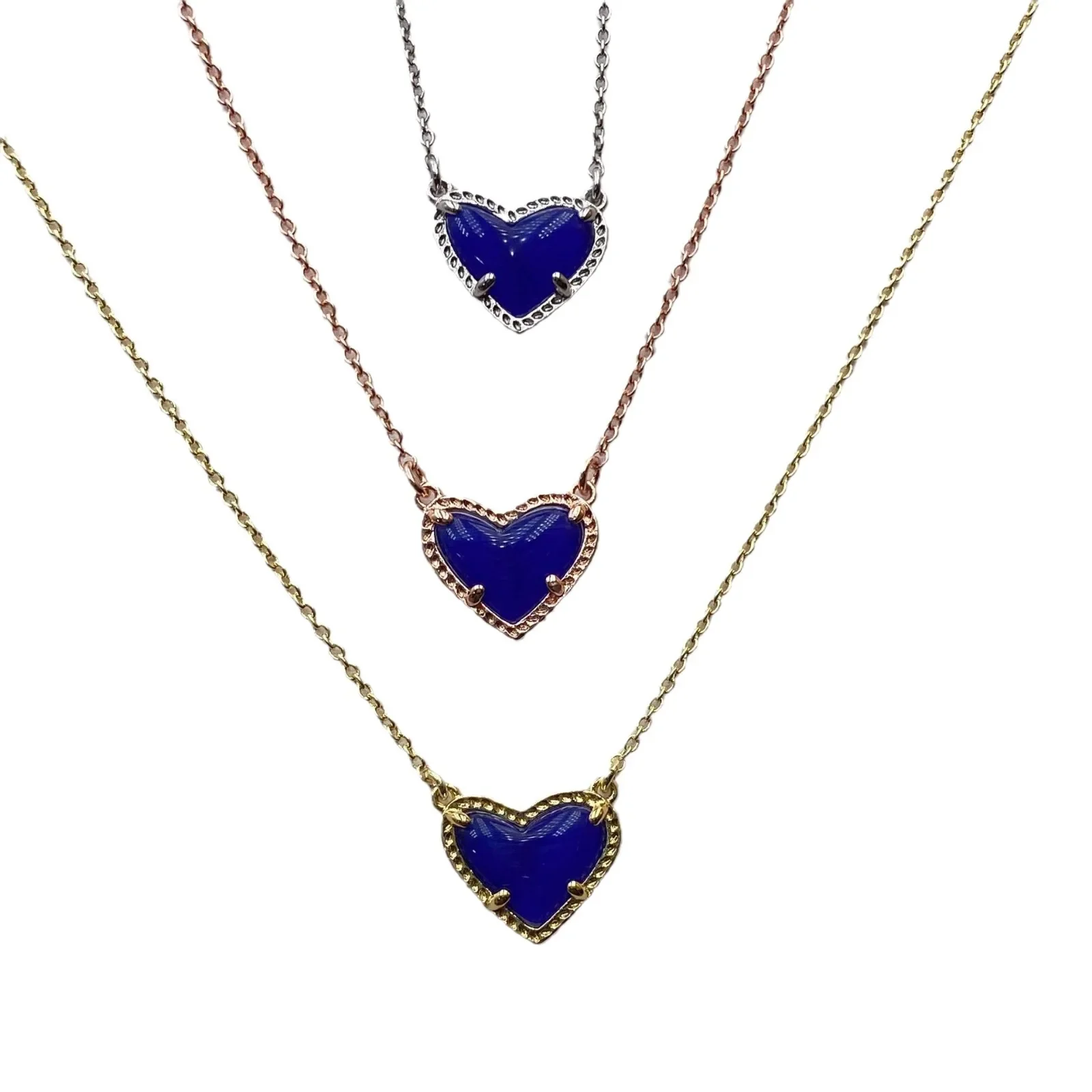 Ожерелье с персиковым сердечком женское ожерелье сапфиром кошачий глаз золото 14