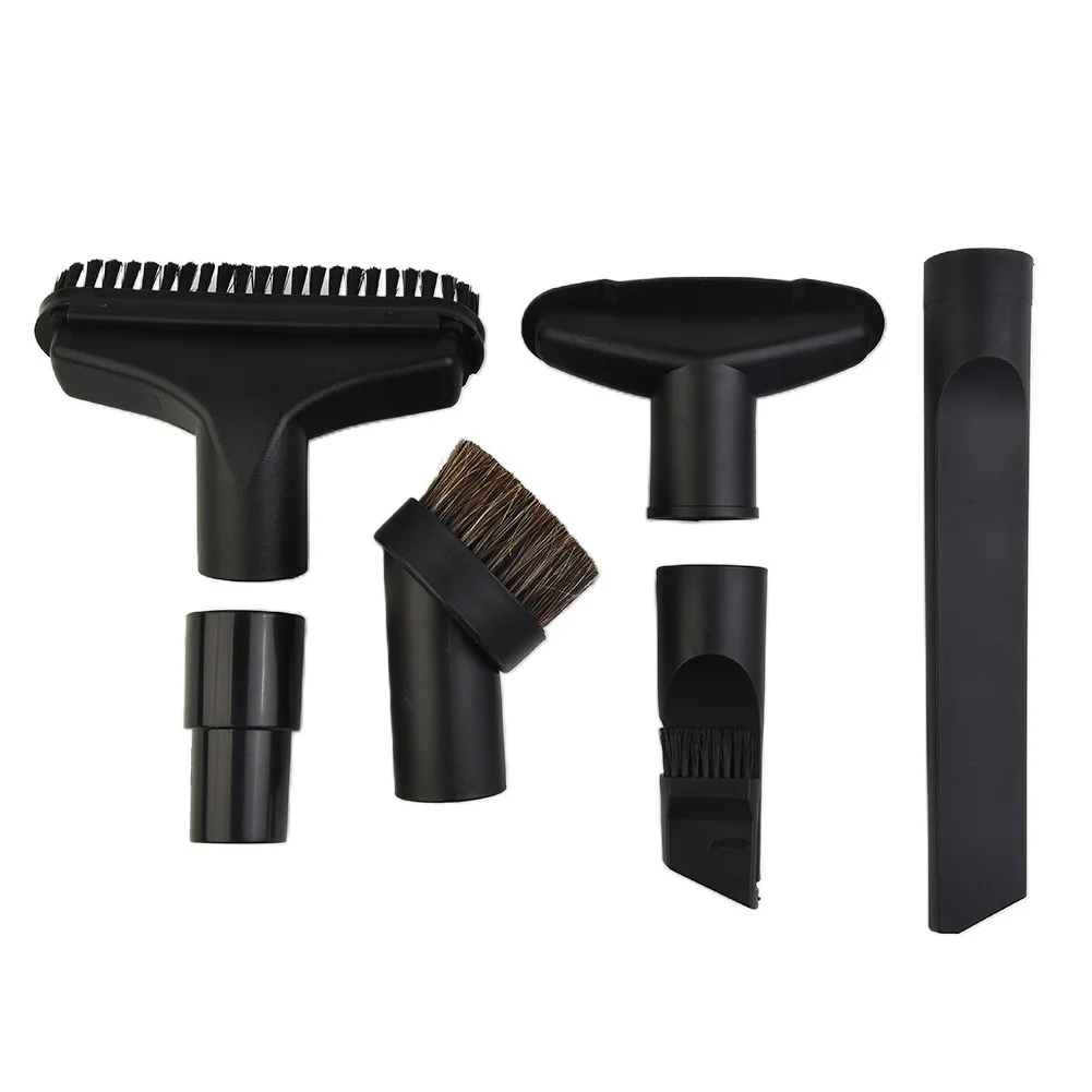 

6 In 1 Vacuum Cleaner Brush Nozzle Home Dusting Crevice Stair Tool Kit 32mm 35mm Attachment Converter Dust Hose Port Adapter