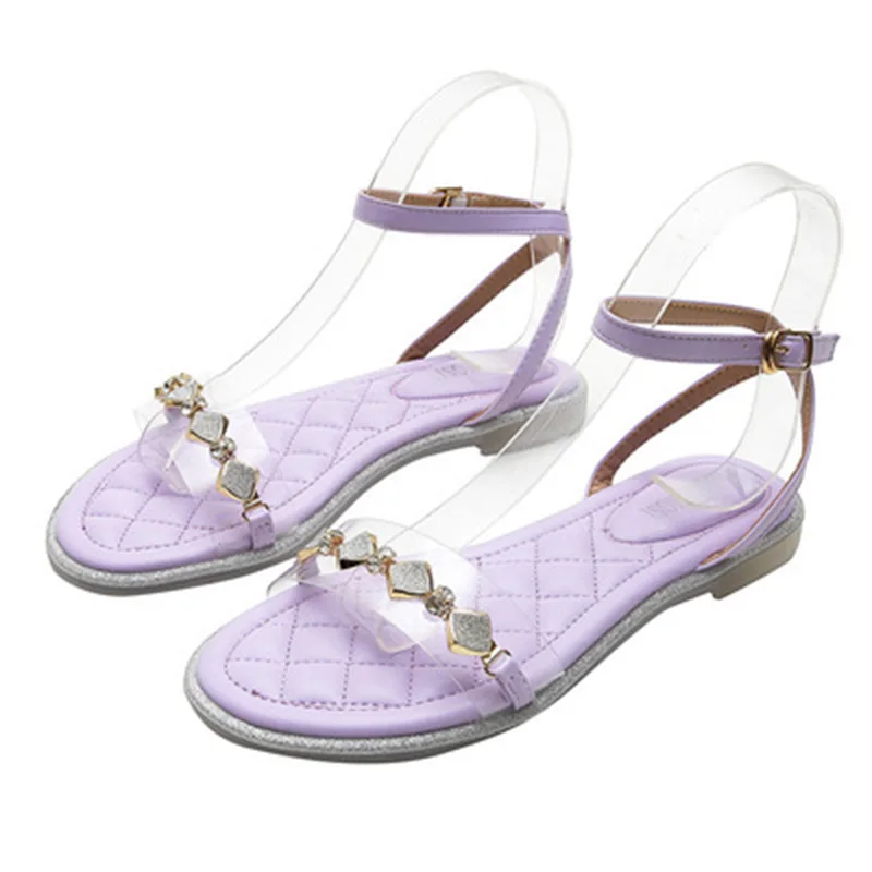 Фото Fairy Windy Sandal Women's Summer 2025 External Sandal Women's Airable Flat Roman Sandal Large Size Women's Shoes №1