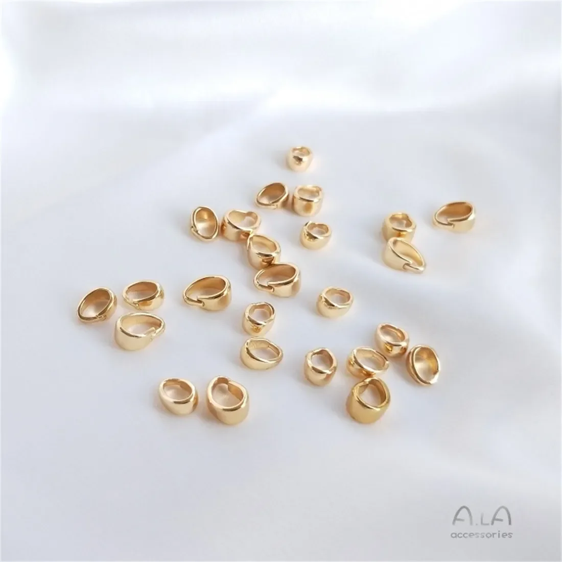 14k Copper Wrapped Genuine Gold Melon Seed Buckle Handcrafted DIY Jewelry Accessories Necklace Pendant Bead C047