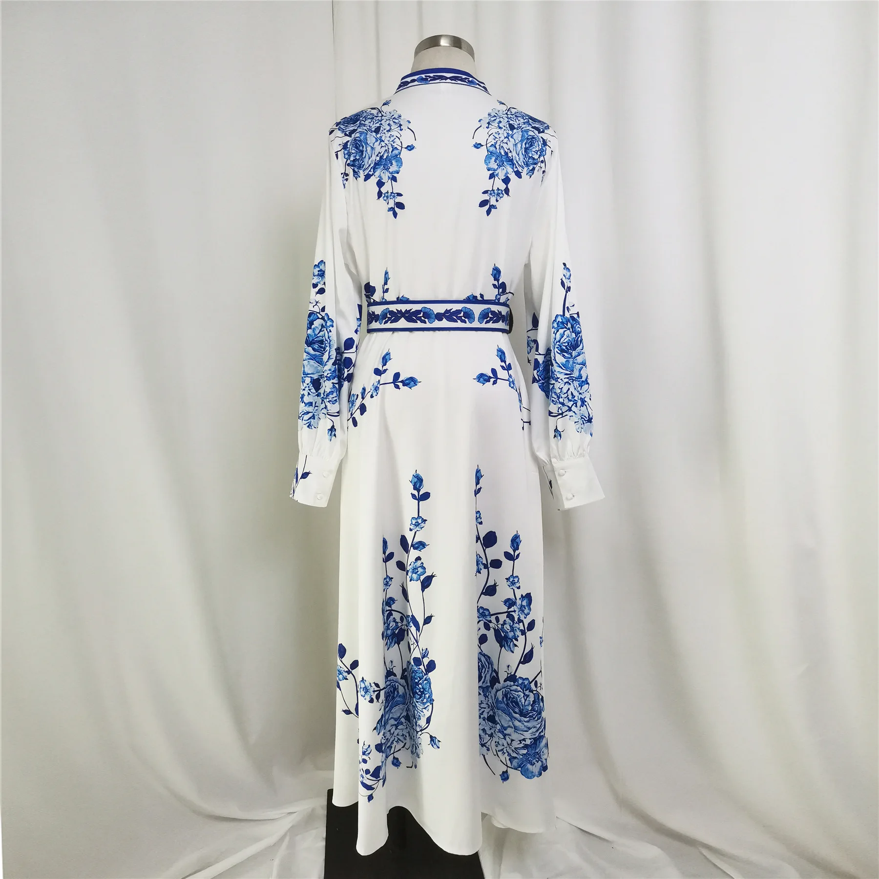 M163 # 2023 новое мусульманское женское большое свободное платье с длинными рукавами