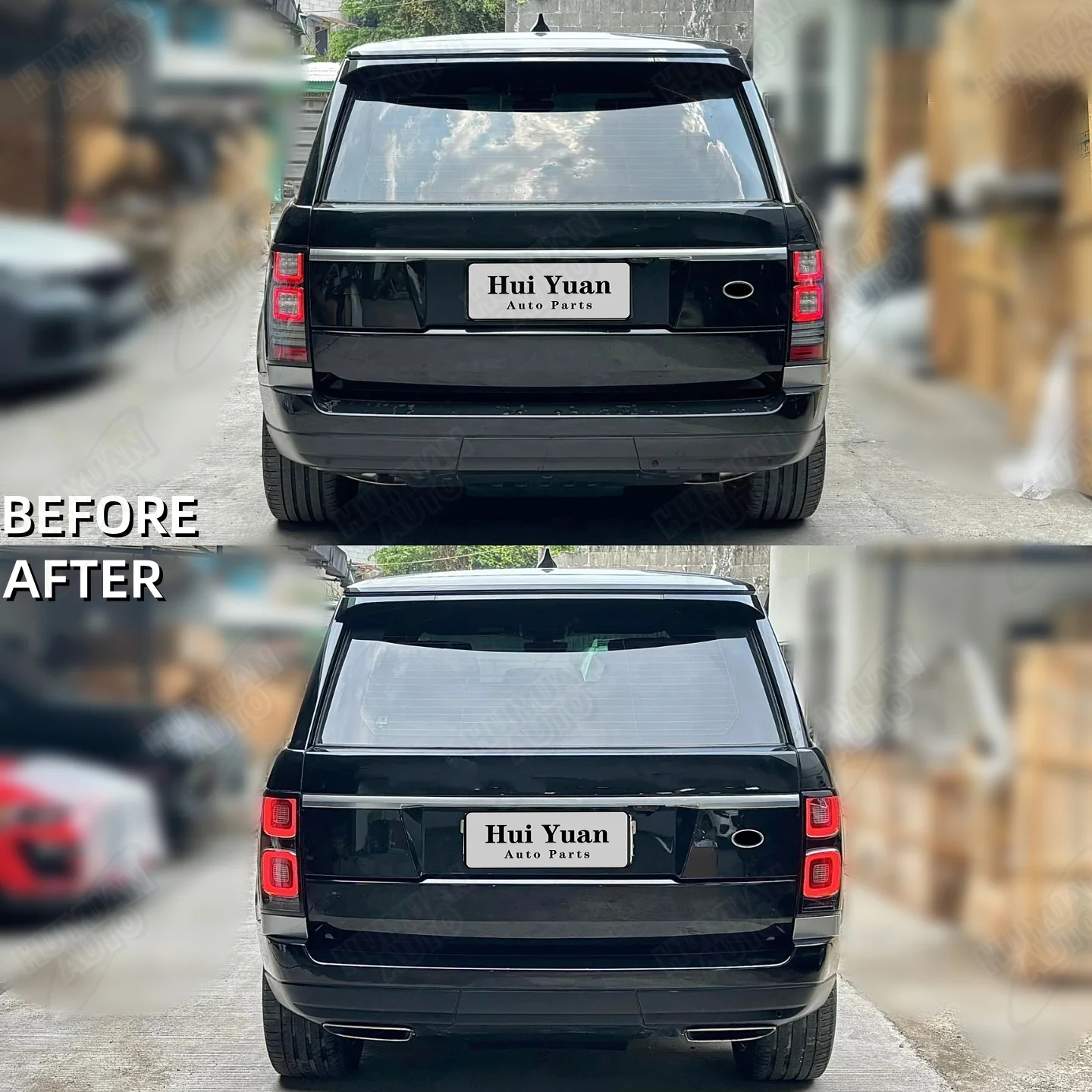 Фото Самый продаваемый комплект обвесов для Range Rover Vogue 2013-2017: обновление до модели 2022 года (OEM), от старой к новой модели, включает передний и задний бамперы №4