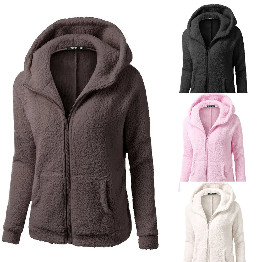 

Coat Coat Zipper Sweater Cotton Hooded Women Outwear Wool Warm Coat Winter Women's Coat Jacket Women Embroide