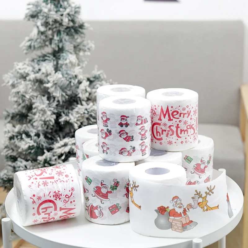 Рождественские украшения Рождественская туалетная бумага ткань в стиле отца
