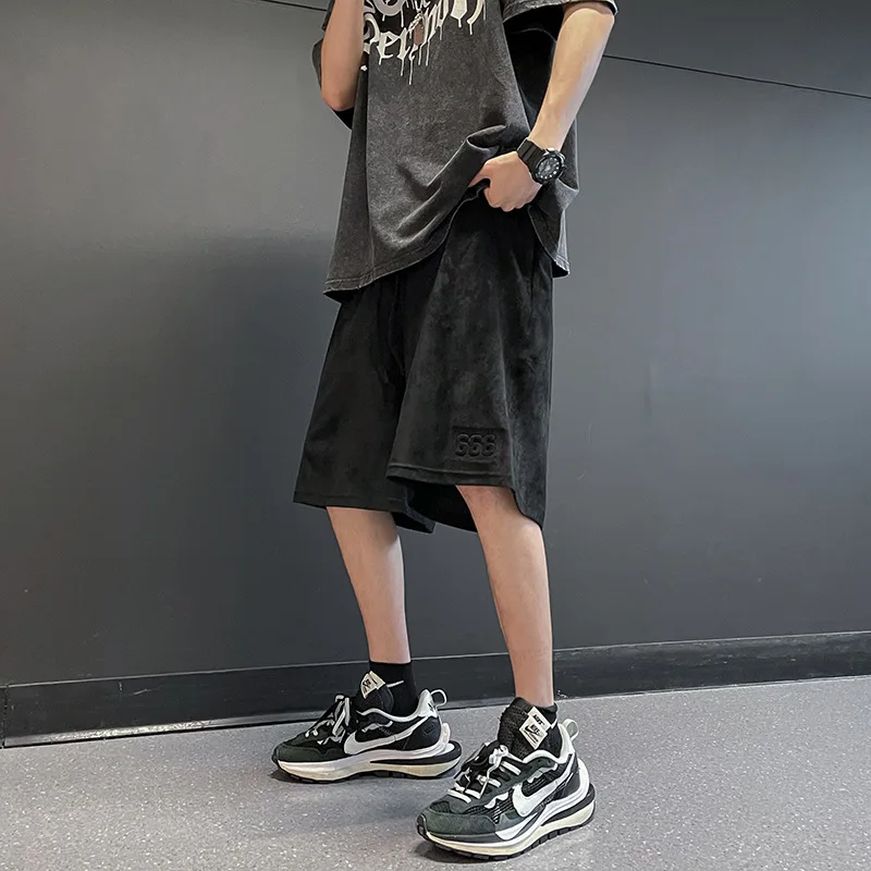 

High Street Shorts Mens Summer Print Drawstring Elastic Waist Casual Pants Unisex Sports Joggers Streetwear Harajuku Loose Short