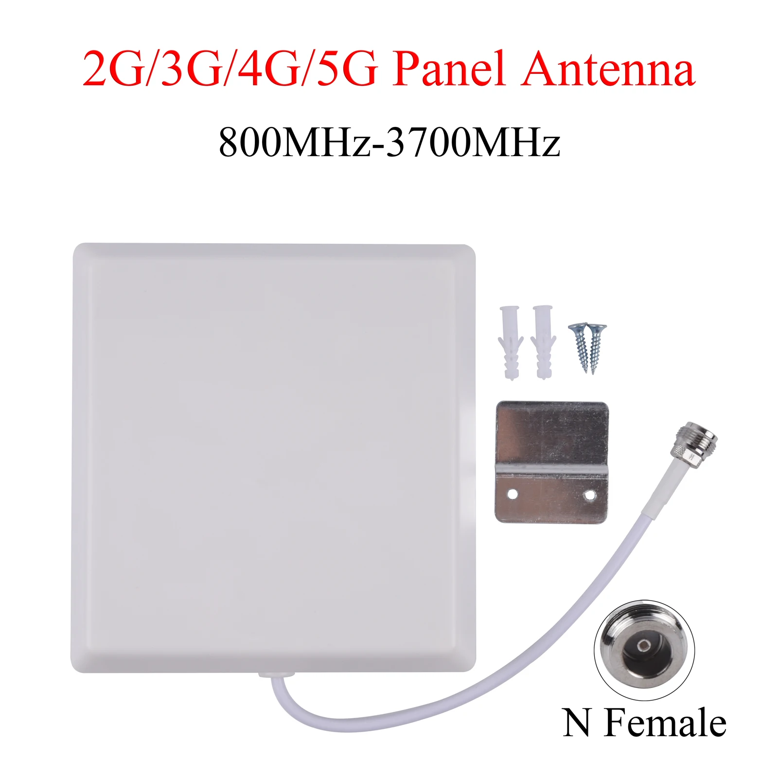 Панельная антенна 800-3700 МГц 2G 3G 4G 5G Внутренняя 6/7DB N Гнездо для повторителя GSM CDMA