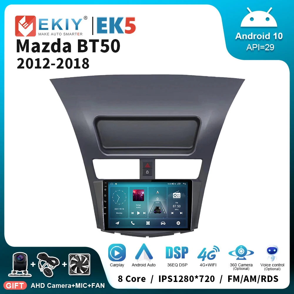 

Автомагнитола EKIY EK5 2 Din Android для Mazda BT50 2012-2018 AI Voice 4 ГБ 64 ГБ мультимедийный плеер Carplay стерео GPS головное устройство